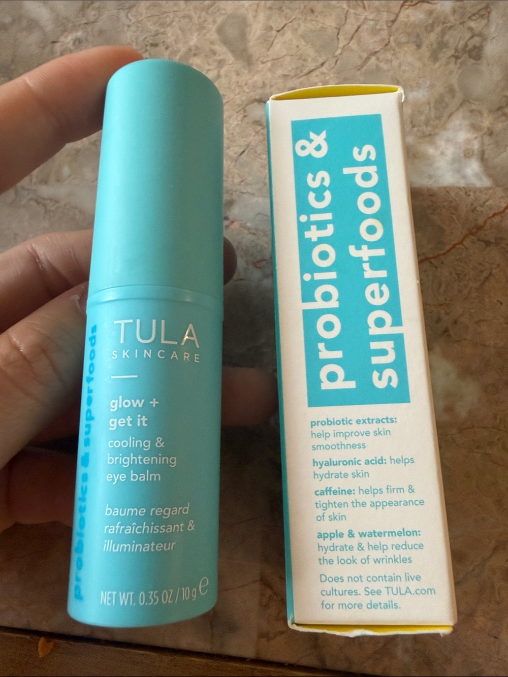 TULA Skincare Glow + Get It Eye Balm - Aqua Blue